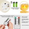 Flameless Candles with Remote Timer Flickering Tear Wave Shaped Simulate Dripping LED Candles Battery Operated for Indoor Decor