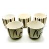Tea Picture Powder Karatsu Sangen Straw Straw Shigetoshi Set of 5 Utensils, Teacup, Ware, Kiln, Pattern, Nakazato,