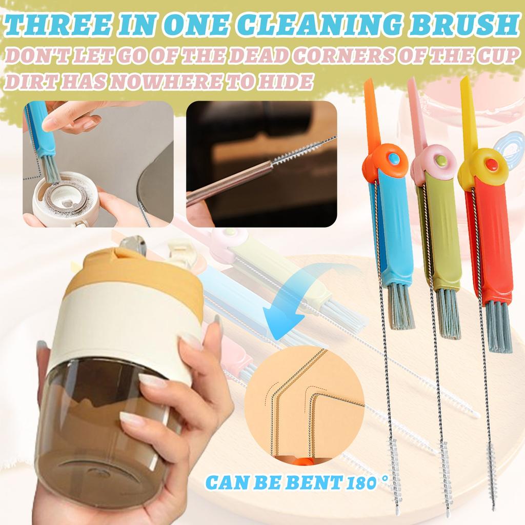Early Bird  Straw Brush Multi-function Cup Cover Gaps Brush Children's Bottle Nipple No Dead Angle Cleaning Cup Brush