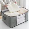 1PC Thick And Robust Large Capacity Foldable Fabric Bin With Zipper For Baby Clothing Storage Featuring Stretch Handle For Space