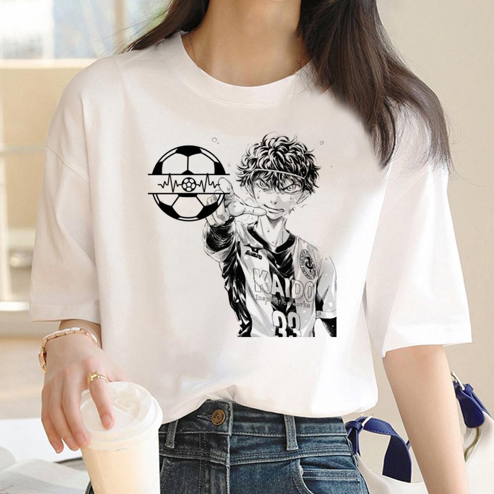 

Футболка Ao Ashi женская аниме топ для девушки смешная одежда 3XL