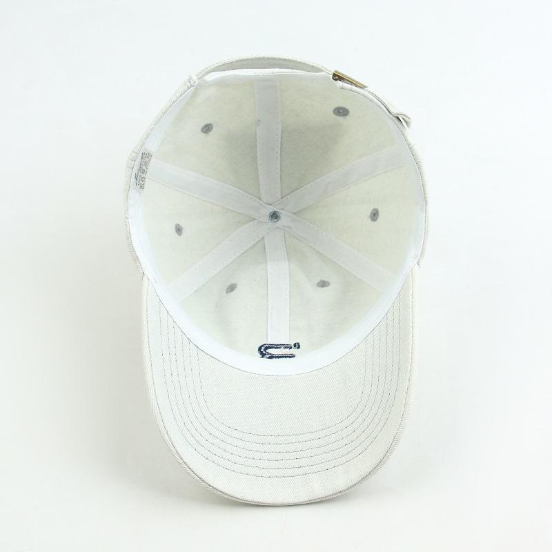 New embroidered denim cap retro casual versatile face small big head circumference baseball cap