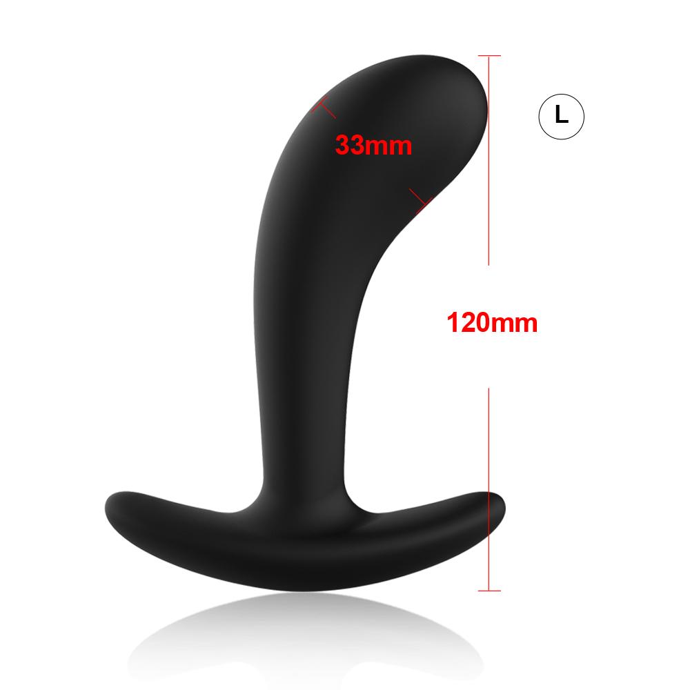 3 Size Silicone Butt Anal Plug Bullet Vibrator Prostate Massager Adult Sex Toys for Men/Women Couples Anal Trainer Buttplug