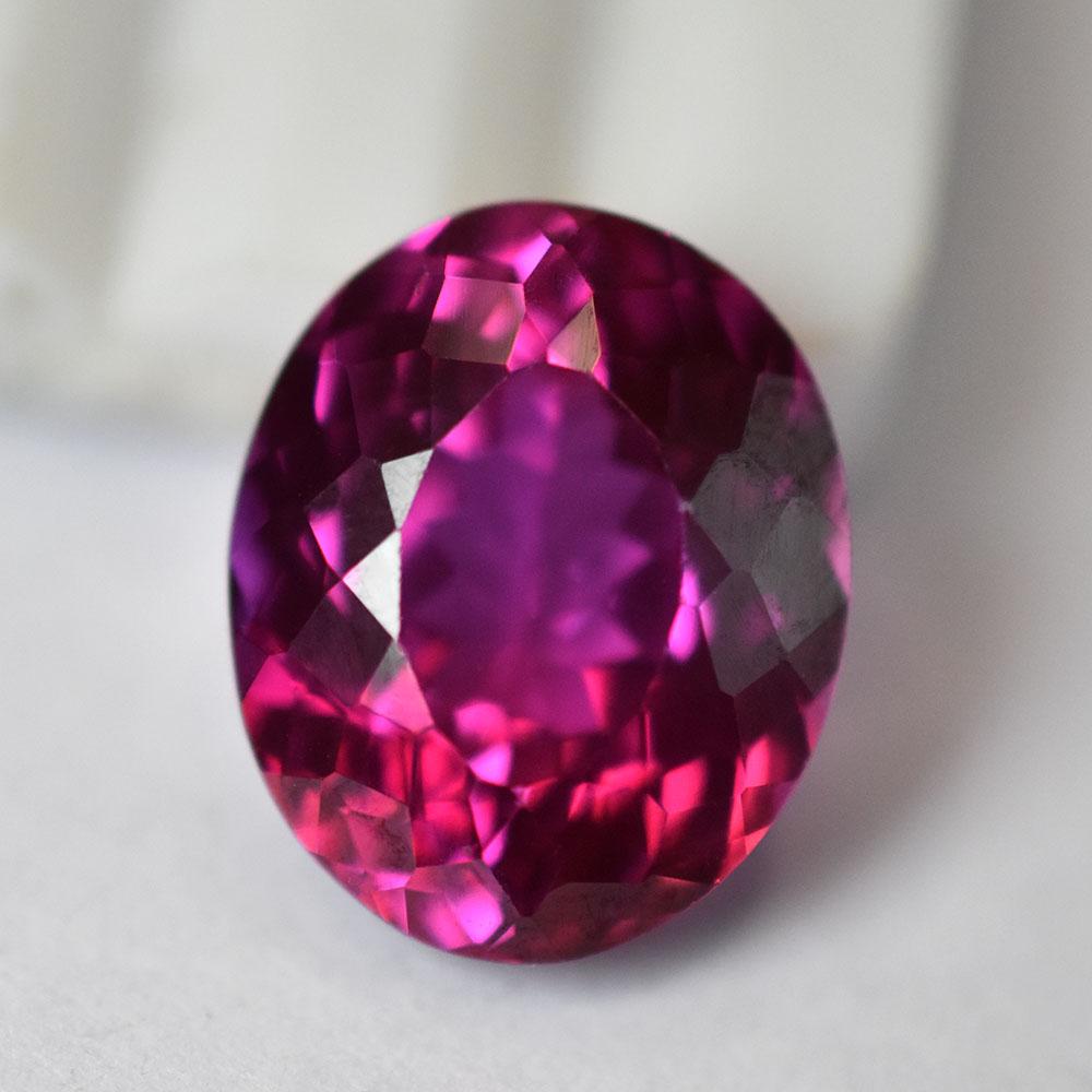 Natural Flawless Pink Ruby Certified 10.6 Ct Oval Cut Loose Gemstone For Gift