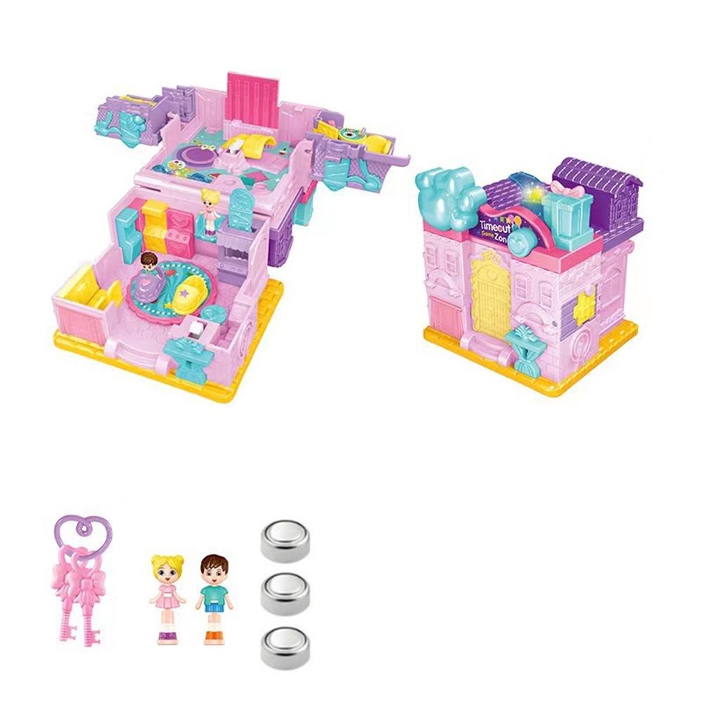 Creative Doll Houses with Furniture Expandable Miniature Villa Model Toy  for Girls