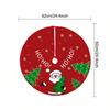 1pc-Creative and Exquisite Christmas Tree Skirt with Printed Tree Bottom Decoration Christmas Supplies Party Decoration
