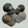 Four Seasons American Leopard Print Personalized Letter Embroidery Baseball Cap Men'S And Women'S Sunshade Retro Street Cap