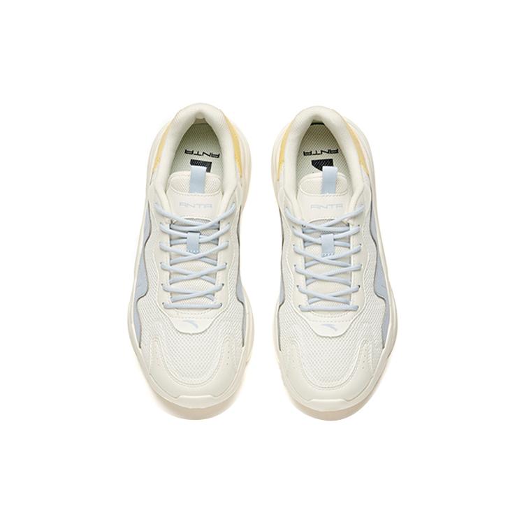 Anta Life Collection Abrasion Resistant Slip Resistant Low Top Sports Casual Shoes Women's White Blue Yellow 922048820-7