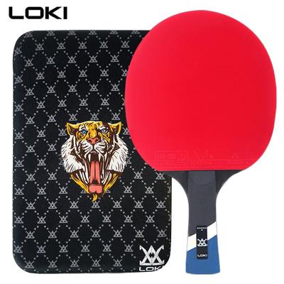 Original LOKI 6 Star CARBON Table Tennis Racket with Square Bag (Sticky RXTON 3 Rubber) 6-STAR Ping Pong Bat Paddle