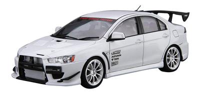 Aoshima Bunka Kyozaisha La serie de coches tuneados Mitsubishi CZ4A Lancer Evolution X 2007 Modelo de plástico 1/24 N.º 19 C-WEST