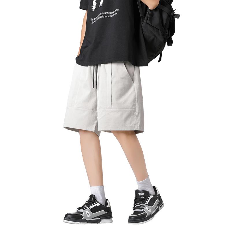 Men's Cargo Shorts Loose Straight Casual Sports Ice Silk Shorts