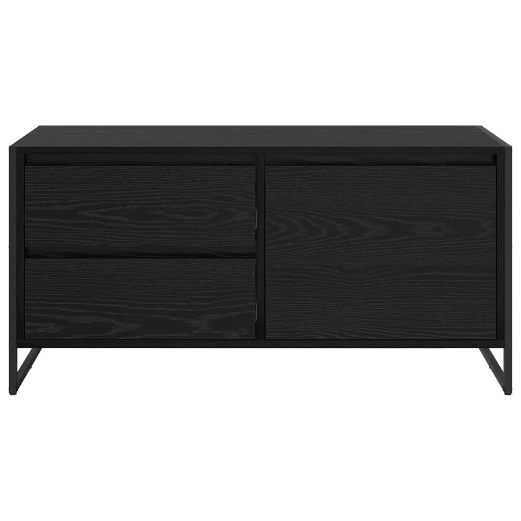 TV Stand in Black Oak Finish 100 x 36 x 49.5 cm