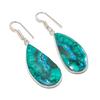Natural Chrysocolla Malachite 925 Sterling Silver Jewelry Earring 1.97" AE-12007