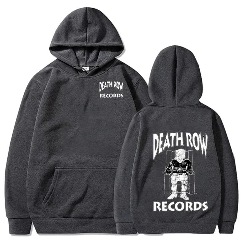Death Row Records Hoodies Frühling Herbst Fleece Hoodie Pullover Mode Männer Frauen Locker Kapuzenpullover Hip Hop Streetwear Top