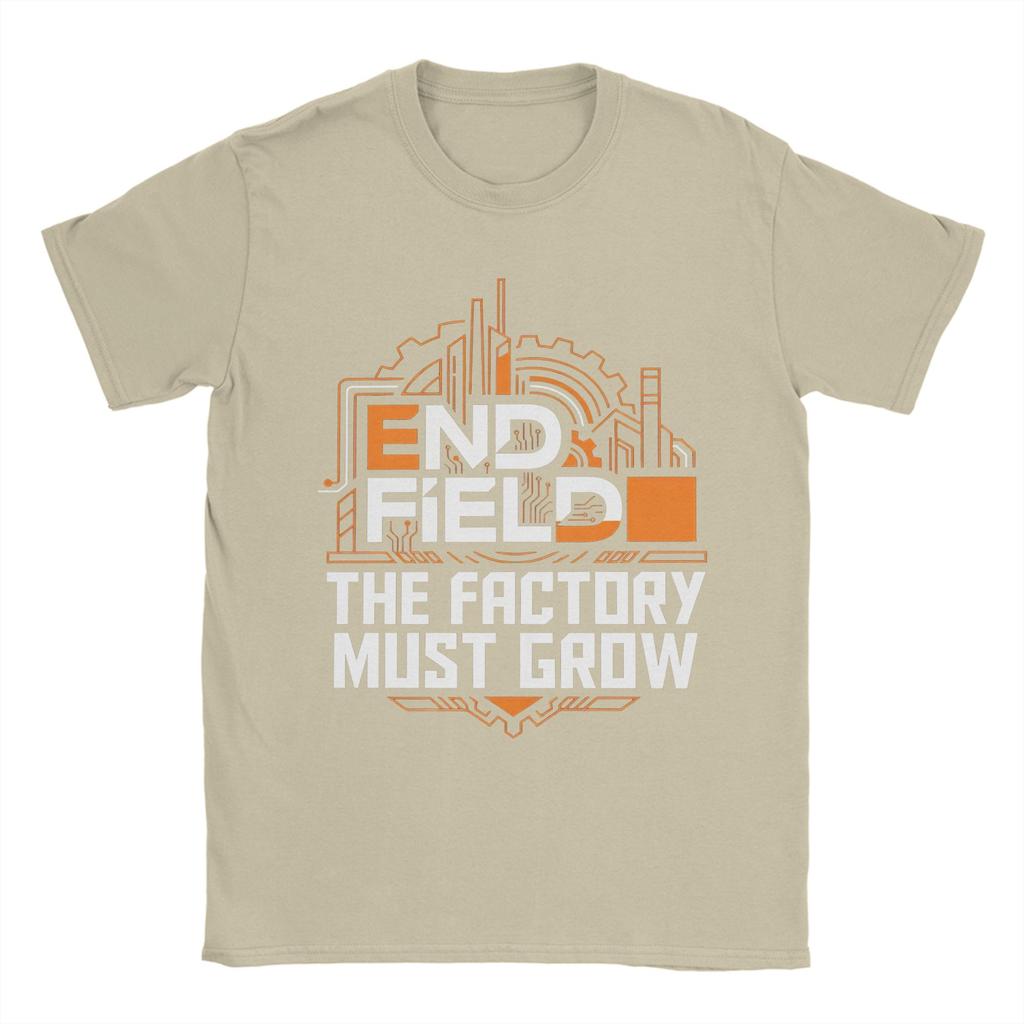 Arknights Endfield La Fabbrica Deve Crescere Meme Fabbrica Espansione Automazione Costruzione Infinita T-shirt 100% Cotone