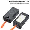 12*21700 Battery Holder 10W 22.5W Fast Charging 15W Wireless Charging Diy Power Case Dual Usb Type C Charge Box With Led Light