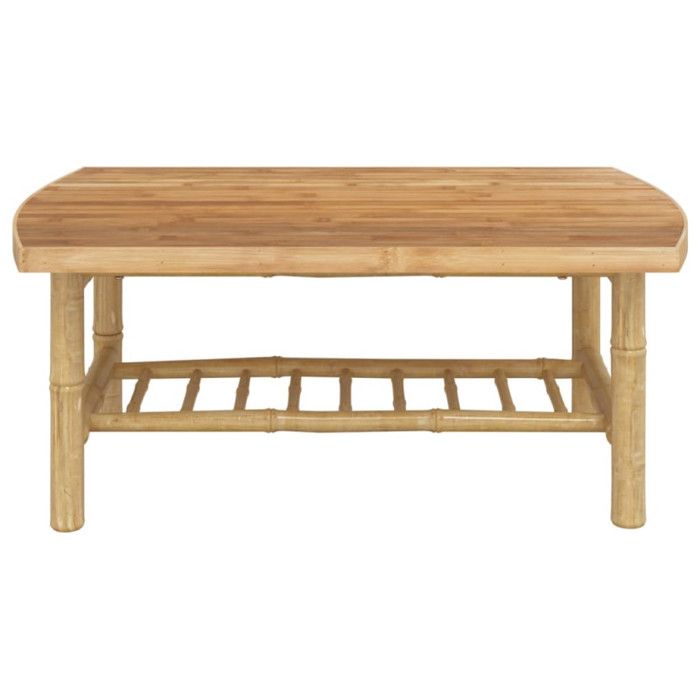 VidaXL Table basse de jardin 90x55x37 cm bambou, table de jardin, table de patio, mobilier de patio, table d'extérieur, 363463