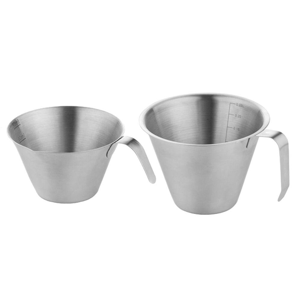 Ergonomischer Griff Kännchen Tasse Ausguss Aufschäumkännchen Tasse Espresso Messbecher Zuhause