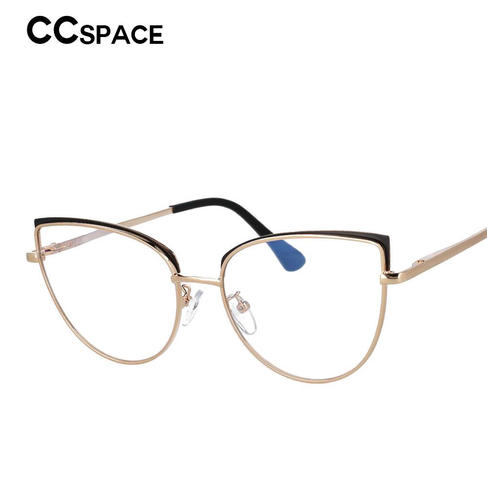 53101 Cat Eye Anti Blue Metal Brand Glasses Frames Women Optical Fashion Computer Eyeglasses