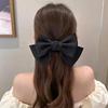 Black Bow Hair Tie: Elegant Ponytail Holder & Rubber Band for Women