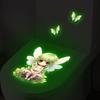 Glow-In-The-Dark Flower Fairy Mandala Toilet Sticker Bathroom Decoration Toilet Lid Decorative Decal Self-Adhesive Removable