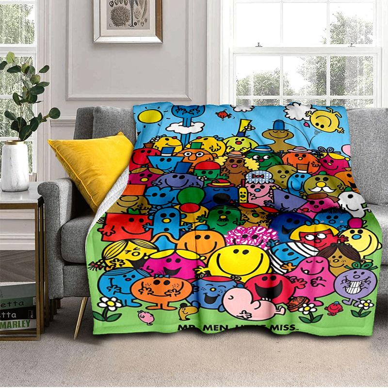 Mr Man Colorful Creatures Blanket Suitable for Sofas, Beds, Offices, And Camping - Perfect Gift for Halloween Christmas