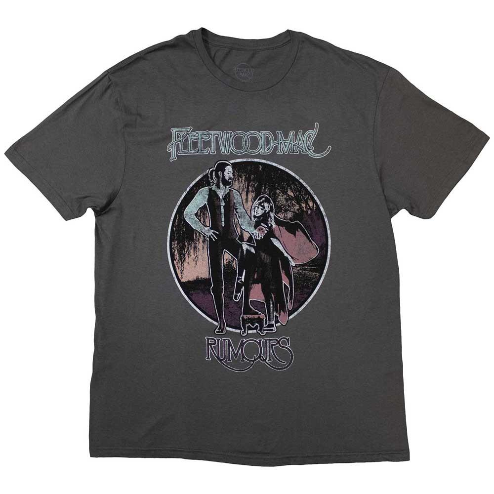 Fleetwood Mac T Shirt Rumours Vintage Band Logo Official Mens Grey L