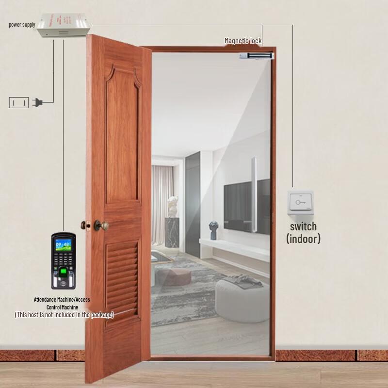 Realand S02TC Single Door Magnetic Lock Access Control Kit CN Plug (adapter Included)