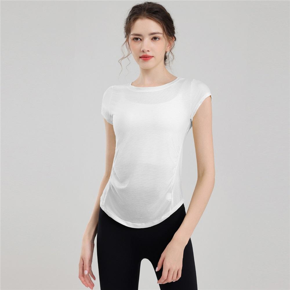 Sports Short Sleeved Women's Summer Thin Loose Mesh Pilates Yoga Hoodie Top Quick Drying Fitness Running T-shirt