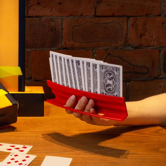 4Pcs Playing Card Holder Stand Stackable Storage Game Card Tray for Kids Adults Portable Poker Holder for Arthritis Patients
