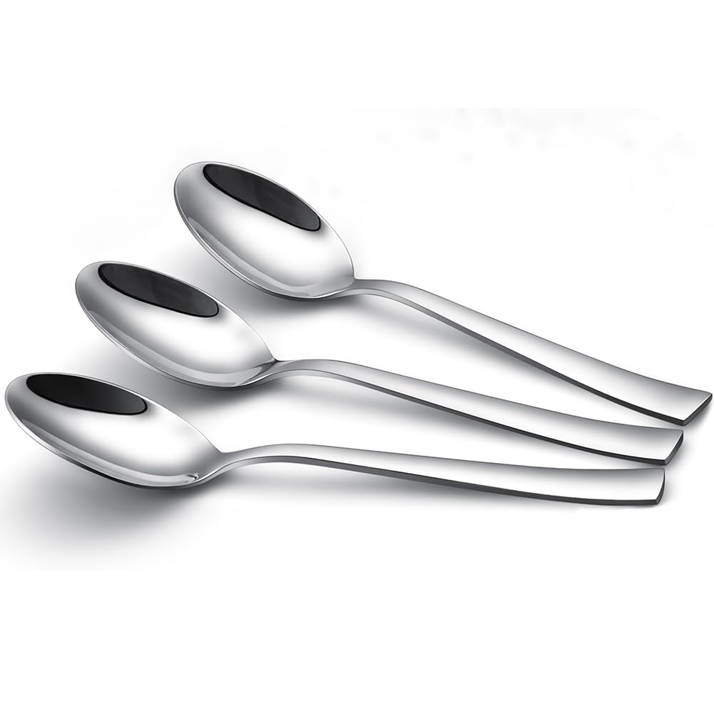 AOOSY Stainless Steel Coffee Spoon 3-Piece Set 13cm Thickness 1mm Mirror Finish Smooth Mouthfeel Demitasse Tea Yogurt Dessert Cutlery
