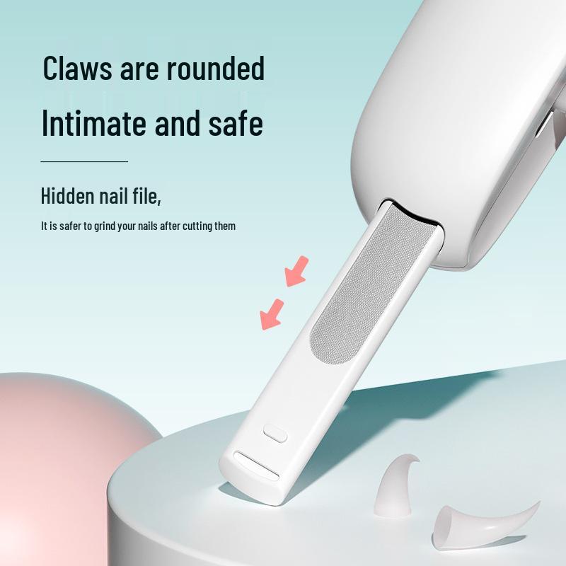 Pet Grooming Nail Clippers Set with File & Anti-Bleed Lamp for Cats & Dogs