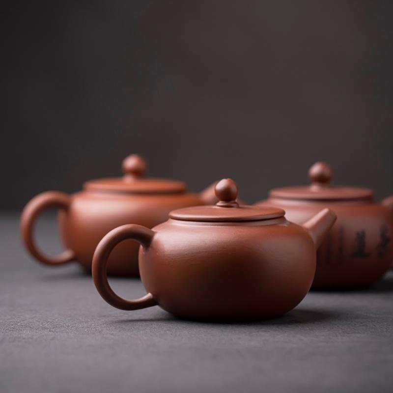 170ml Purple Clay Ceramic Teapot Antique Style Stone Ladle Tea Brewing Pot Kung Fu Tea Set