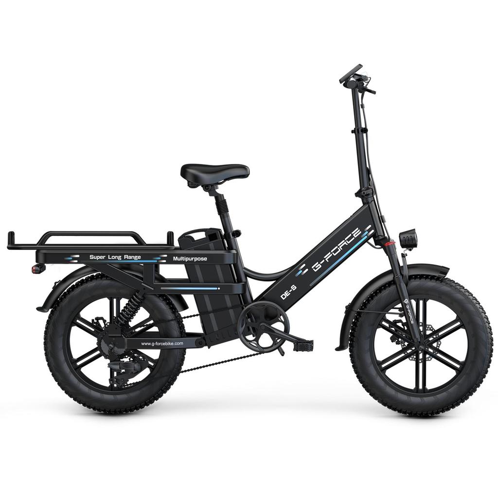 G- FORCE DE-S Urban Freight Electric Bicycle 750W Motor 48V45Ah Battery 20 Inch Fat Tires  Convenient Ride E-Bike For Adult