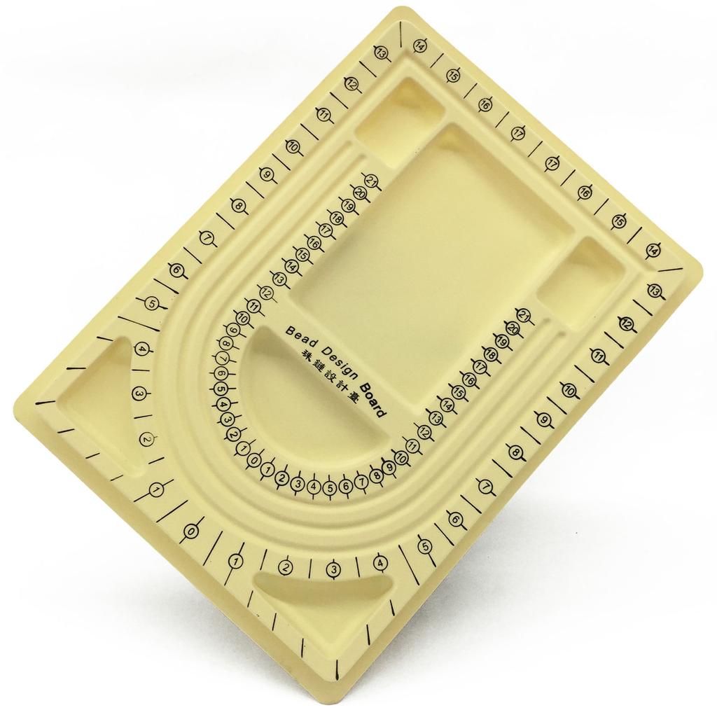 U Shaped Necklace Beading Jewelry Organizer Jewelry Making Tray Tool Yellow