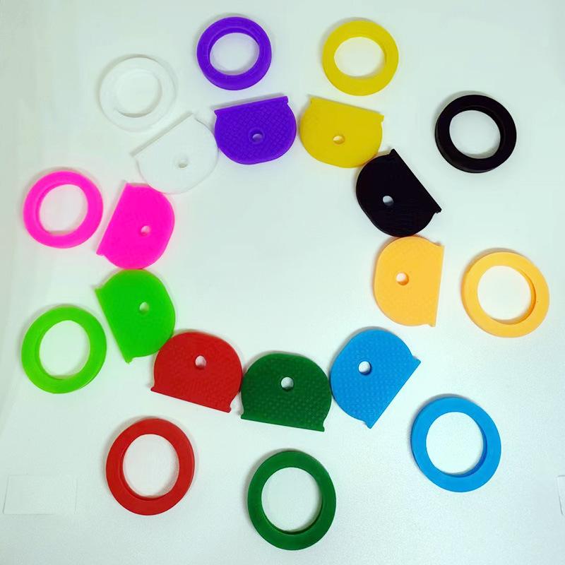 10Pcs Flexible Silicone Key Cap Colorful Key Identifier Key Case for Easy Identification
