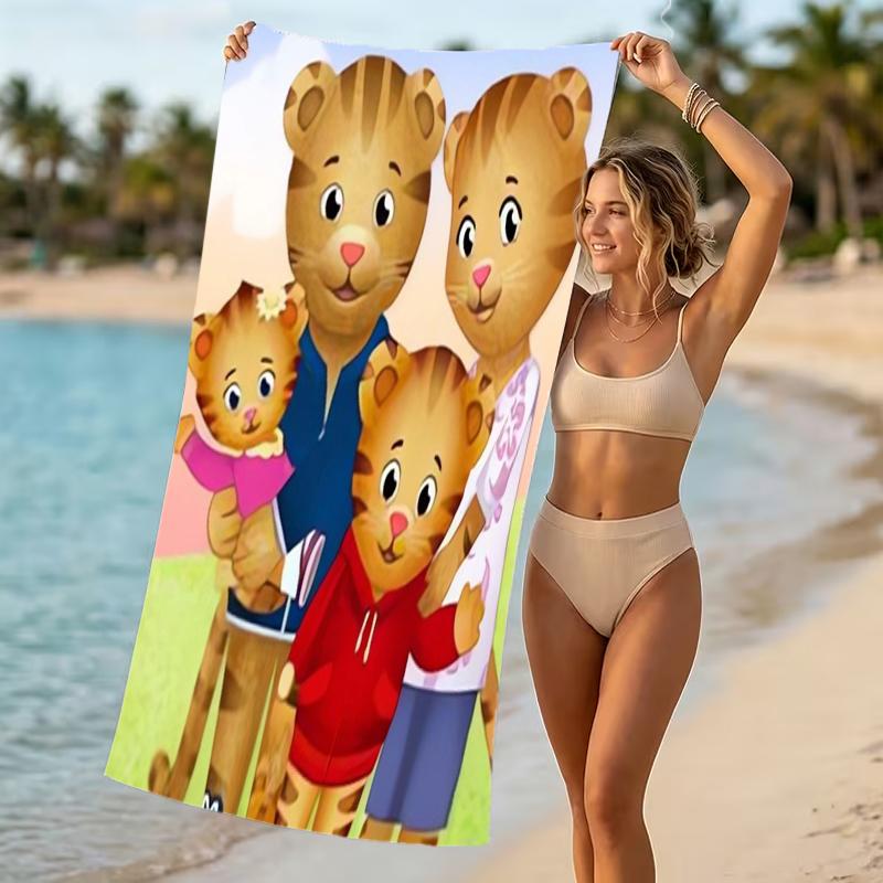 Beach Towel with Daniel Tiger's Neighborhood Pattern - soft,absorbent,machine washable Lightweight&Modern,swimming,Travel Essentials