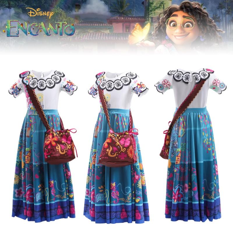 2022 New Arrival Magical House Isabelle Series Children's Princess Dress Cosplay Floral Pattern Ideal For Summer Spring And Autumn