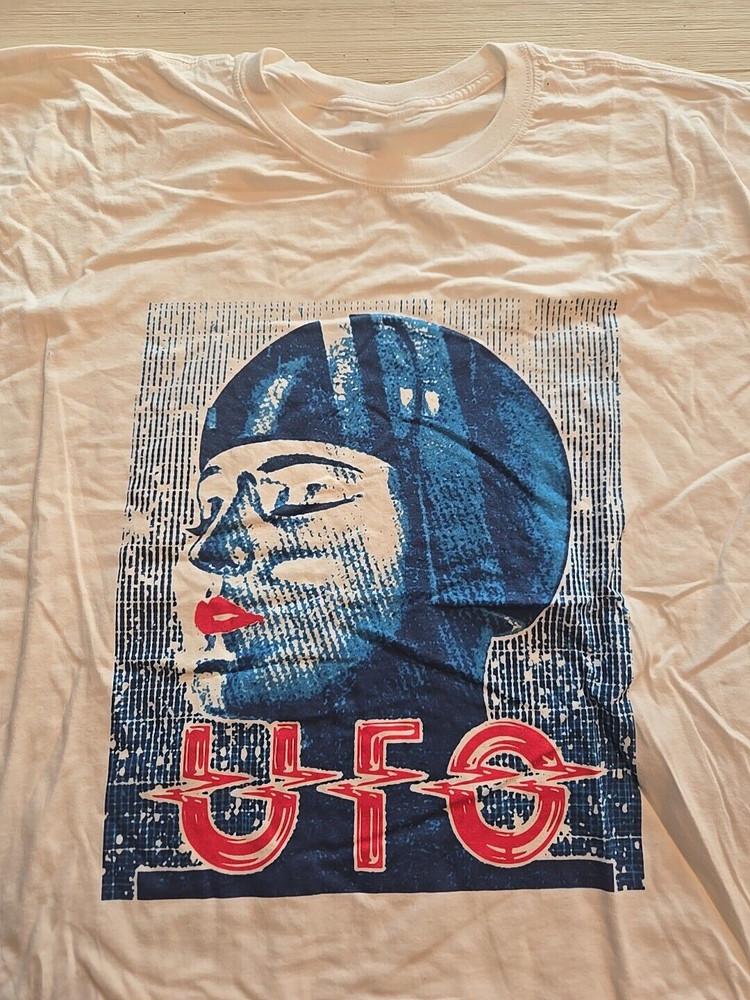 

Винтажная футболка с принтом UFO Band Usa Concert, белая, хлопковая, унисекс, размеры от S до 5XL, DI519 XL
