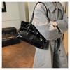 Retro Solid Color Faux Leather Shoulder Bag for Women, Chic Belt Buckle Clutch Handbag, Spacious Daily Commute Tote