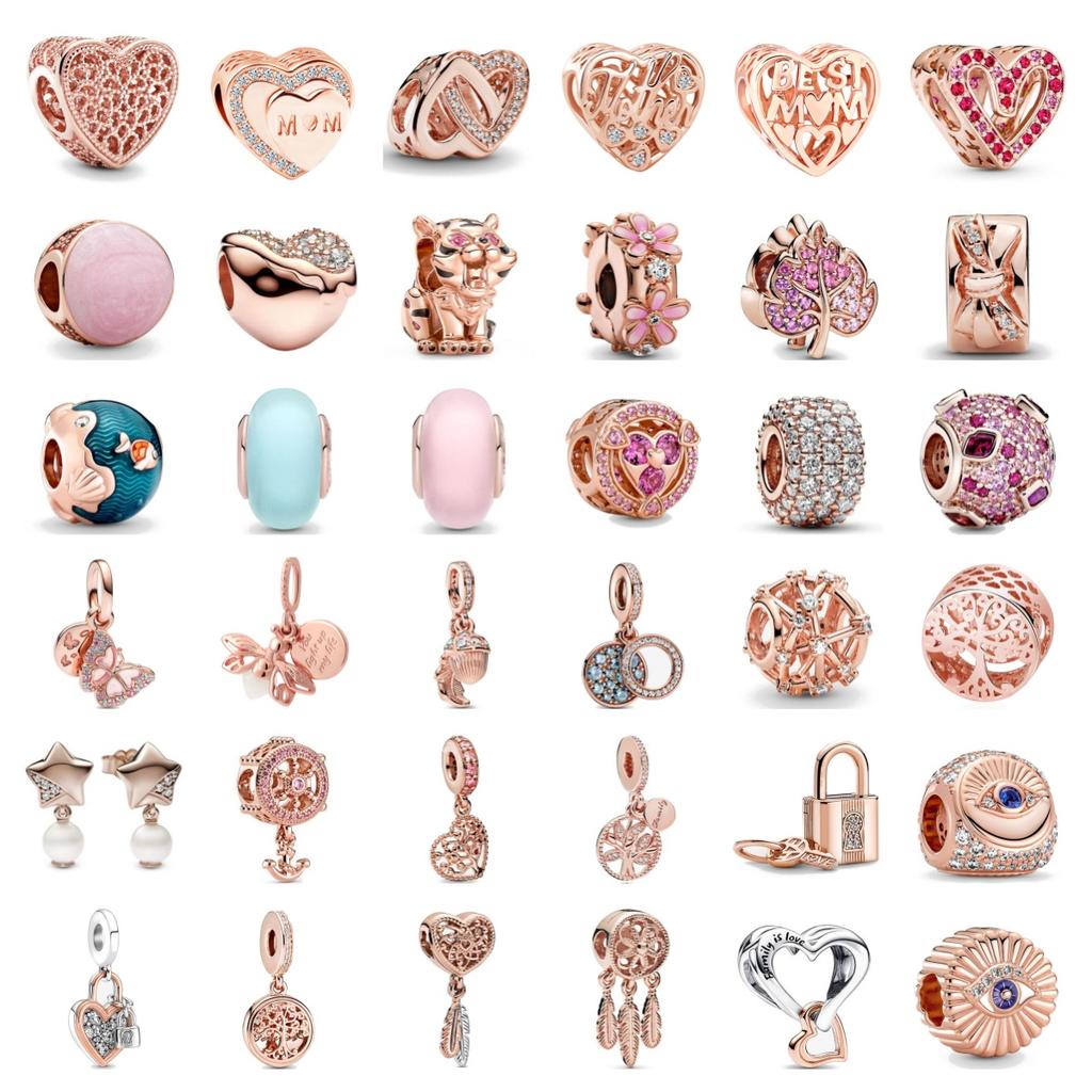 Europe Copper Family Charm Fit Original Bracelet Jewelry Glow-In-Dark Firefly Pendant Dangle Heart Bead