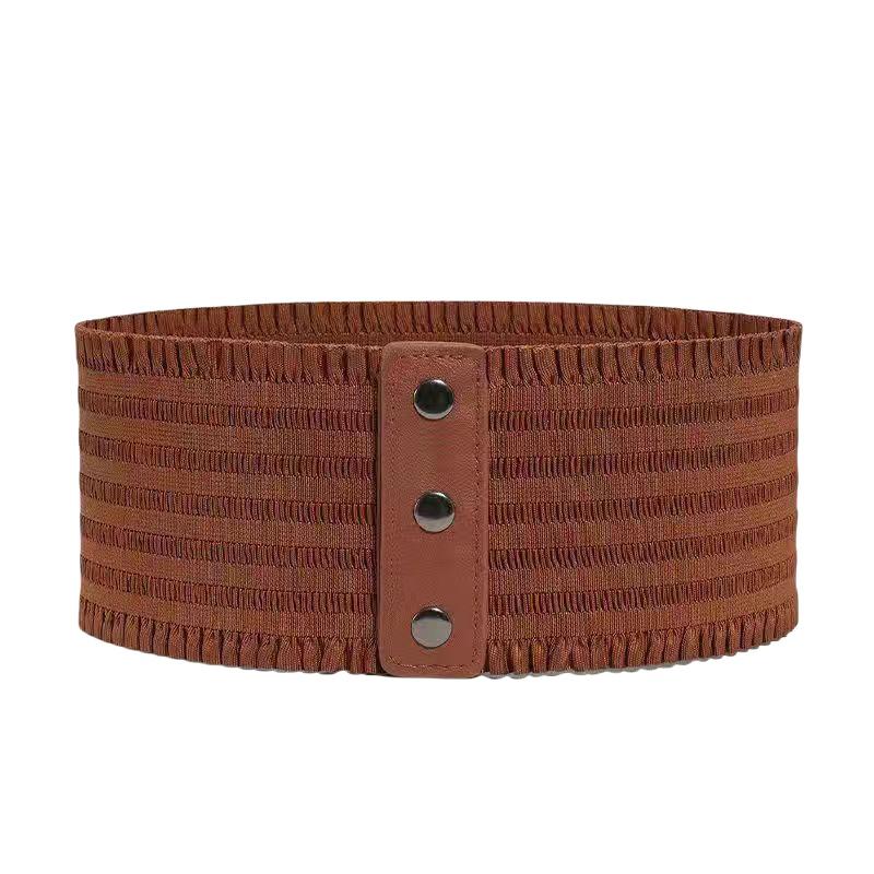 Women’s Elastic Wide Waist Belt Retro Classic Style Statement Piece Match for Long Shirts and Dresses