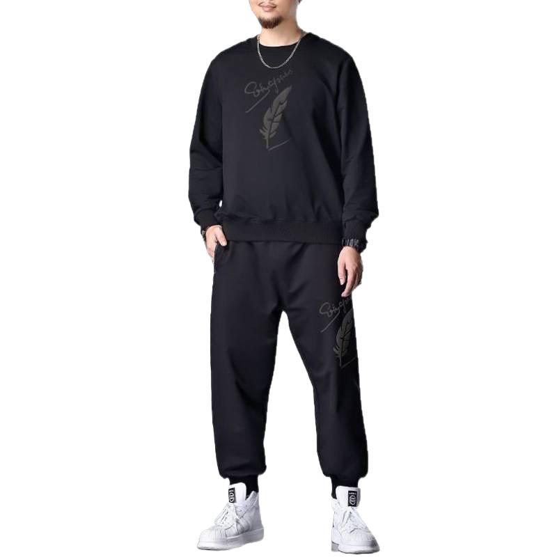 Men's Plus Size Loose Fit Autumn Hoodie & Joggers Set