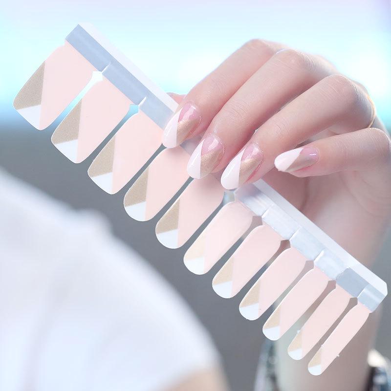 Nye koreanske negleklistremerker 22-finger Perlemorsrød Gjennomsiktig Kjærlighet Neglekunstklistremerker Neglelakkfilm Neglekunstklistremerker