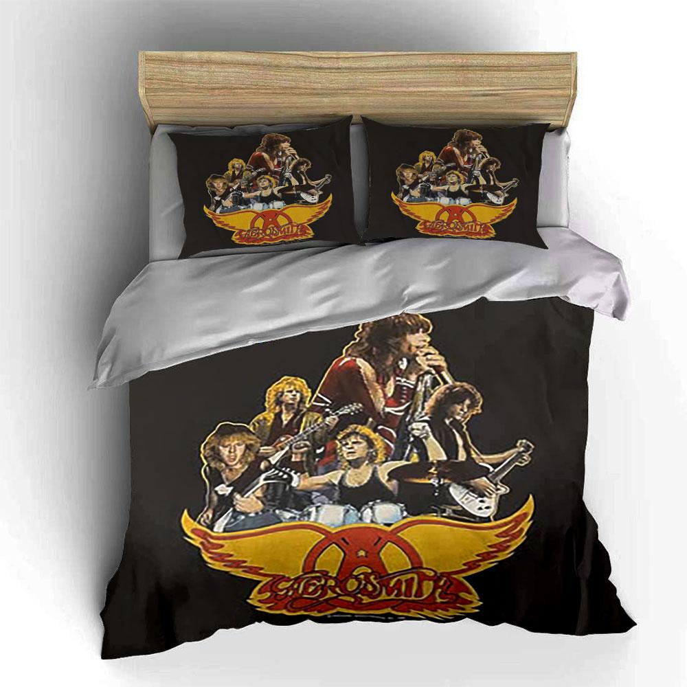 Aerosmith Band Bedding Set Bedding Duvet Cover Set Duvet Cover Pillowcases (1*Duvet Cover 2*Pillowcases, without duvet insert)