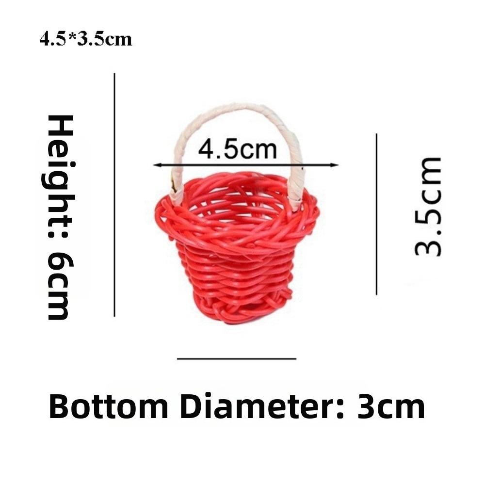 Beautiful Handmade Flower Storage Basket Hand-Woven Round Shape Storage Baskets Wicker Flower Basket For Plant Home Wedding красный
