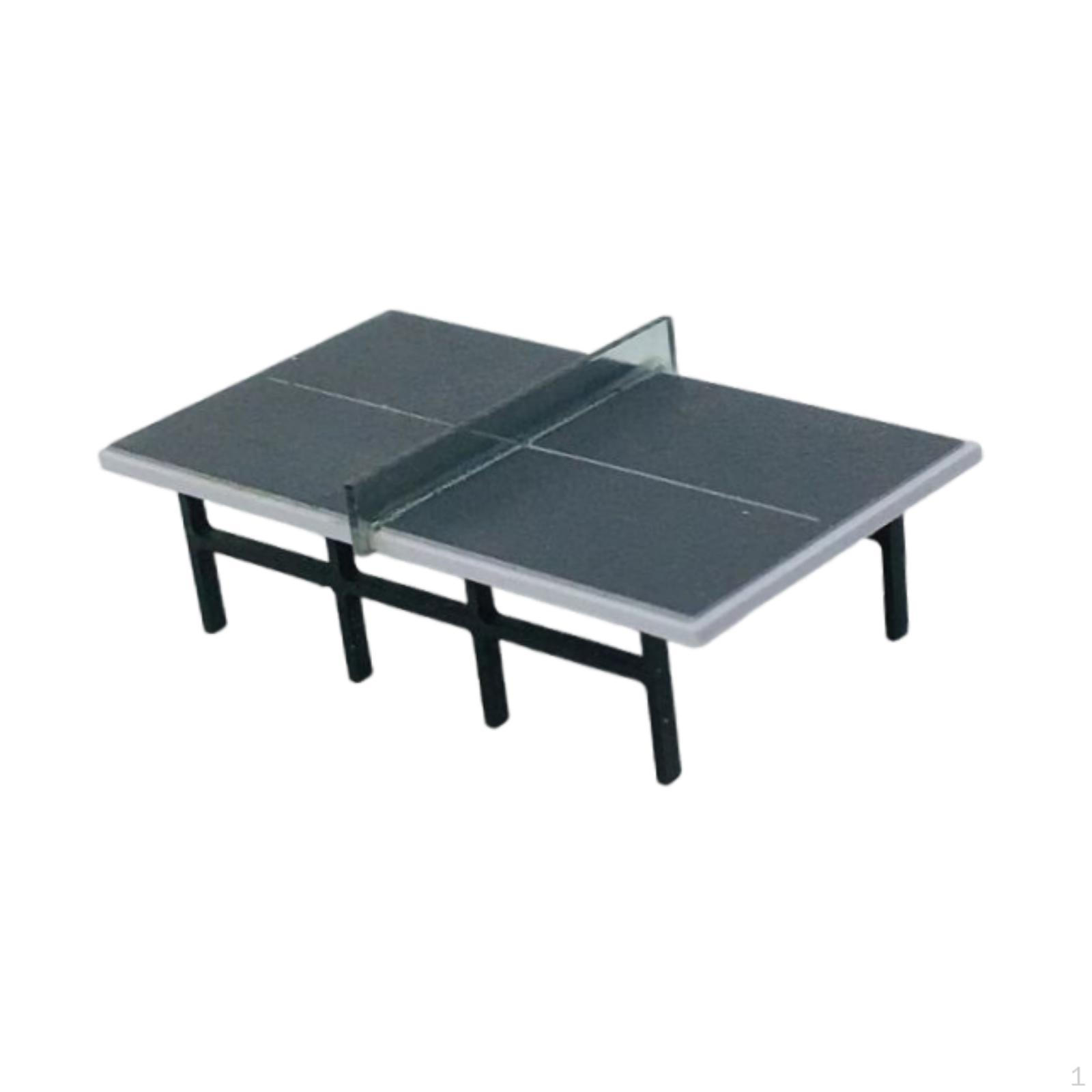 

1/87 Scale Mini Table Tennis Dollhouse Furniture Doll House Decoration for Window Display сірий колір