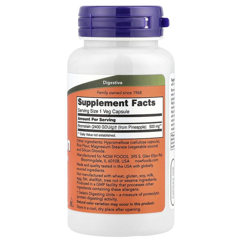 Bromelain, 500 mg, 60 Veg Capsules