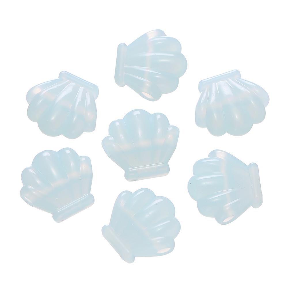 10pcs/lot Jelly Color Shell Shape Acrylic Beads Necklace Loose Spacer Beads For DIY Jewelry Making Bracelet Handemade Findings