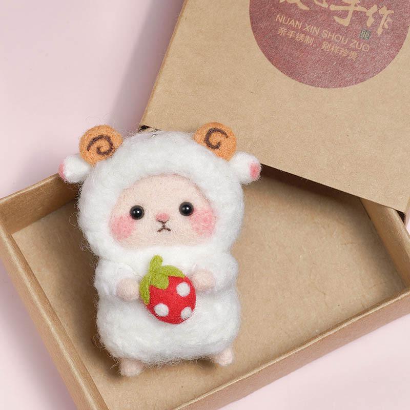 Kit Artizanal DIY Oaie din Pâslă de Lână - Ornament Handmade & Antistres